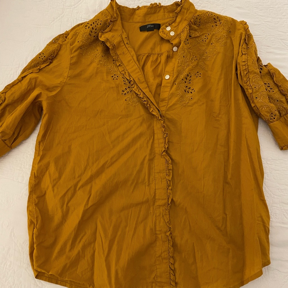 Jcrew Button down blouse- yellow